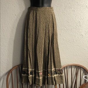 Earth-Toned Patterned Maxi Skirt